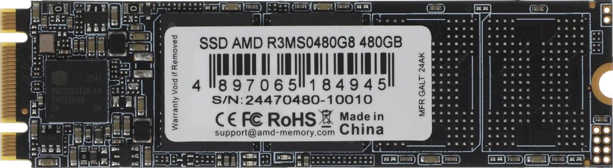 

Твердотельный накопитель (SSD) AMD 480Gb Radeon R3 R3MS0480G8, 2280, M.2 (R3MS0480G8) Retail, R3MS0480G8
