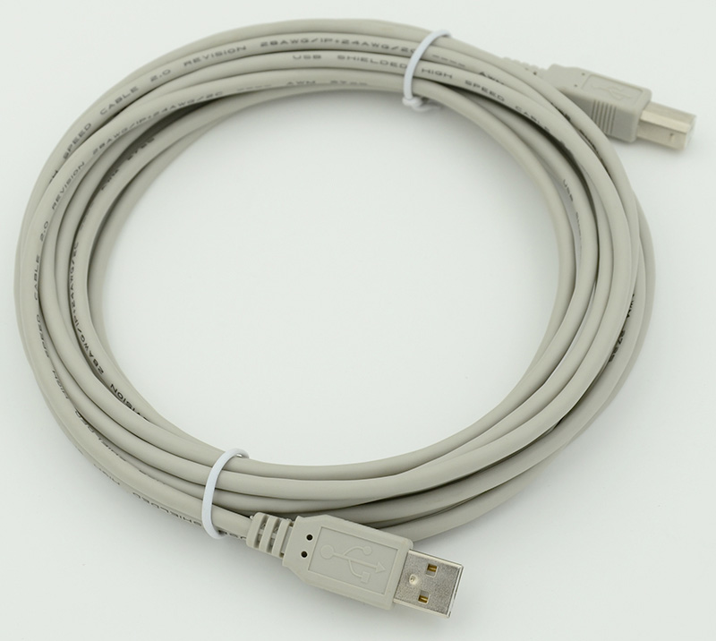 

Кабель USB(Am)-USB(Bm), 5 м, серый, Behpex (78443)