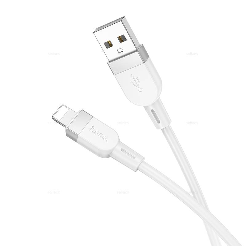 

Кабель USB-Lightning 8-pin, 2.4А, 12 Вт, 1 м, белый, HOCO Energy X109, X109
