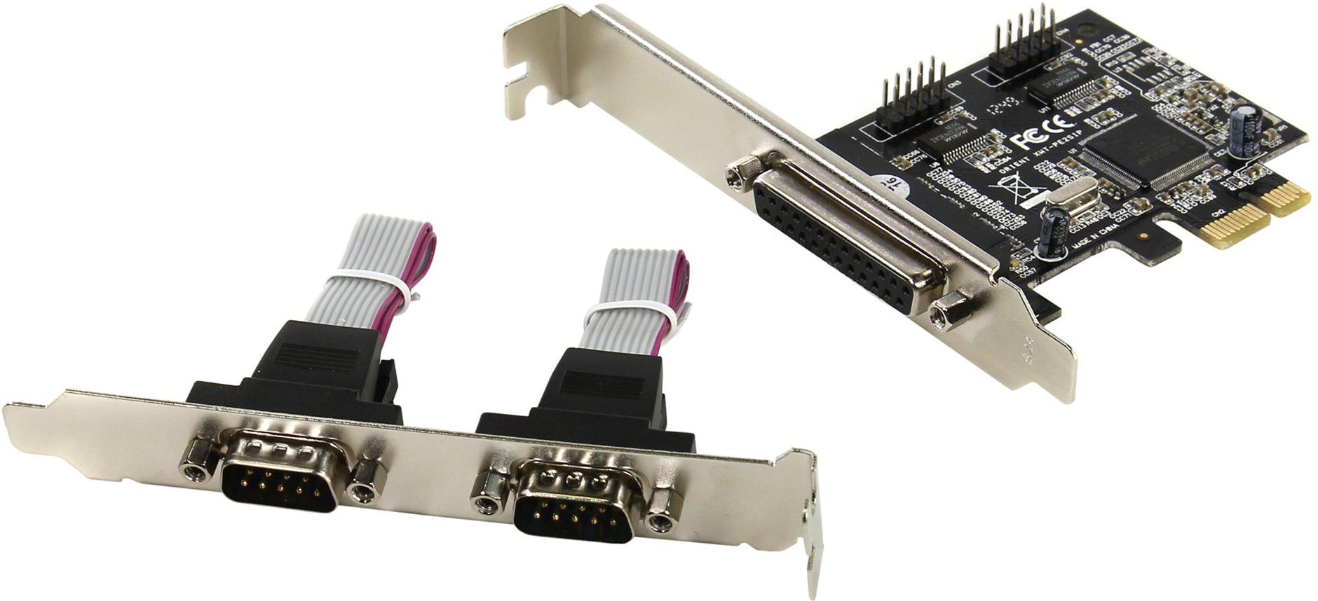 Контроллер COM/LPT Orient, 2xCOM+LPT, PCI-E, Retail (XWT-PE2S1P)