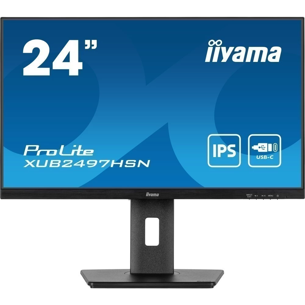 

Монитор 23.8" Iiyama ProLite XUB2497HSN-B1 IPS, 1920x1080 (16:9), 250кд/м2, 100 Гц, 1 мс, 178°/178°, HDMI, DisplayPort, USB Type-C, USB-Hub, черный (XUB2497HSN-B1), XUB2497HSN-B1