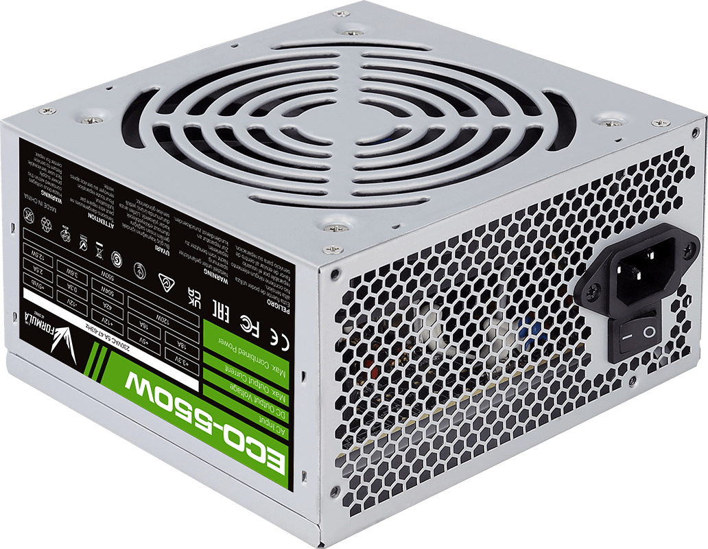 

Блок питания 550 Вт ATX Formula V ECO 550, 120 мм, Retail (ECO-550W), 550