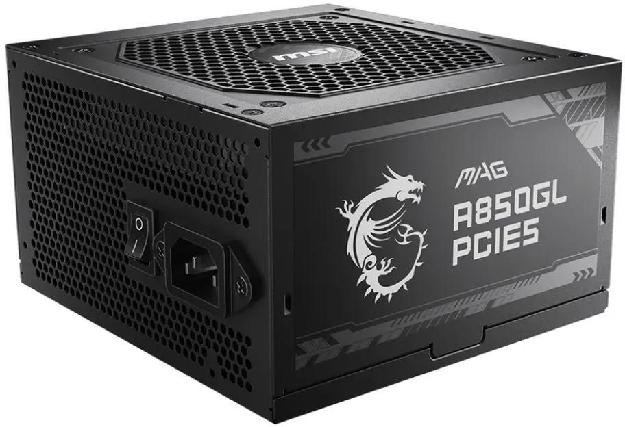 Блок питания 850 Вт, MSI MAG A850GL PCIE5, 120 мм 80 Plus Gold