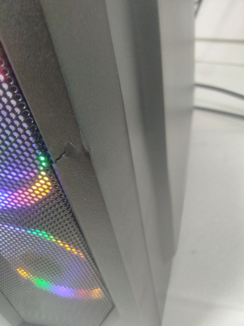 Системный блок Mastero Gaming GS09, Intel Xeon E5 2640 v3 2.6 ГГц, 16Gb RAM, 512Gb SSD Radeon RX 580 8Gb, DOS, черный (GS09-I2640-16S512-RX580) б/у, следы удара на лицевой части