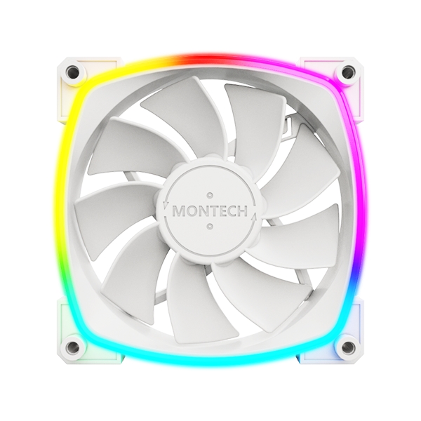 

Вентилятор MONTECH AX120 PWM Reverse, 120 мм, 1600rpm, 27 дБ, 4-pin PWM, 1шт, белый, ARGB подсветка (MT_RX120W), AX120 PWM Reverse