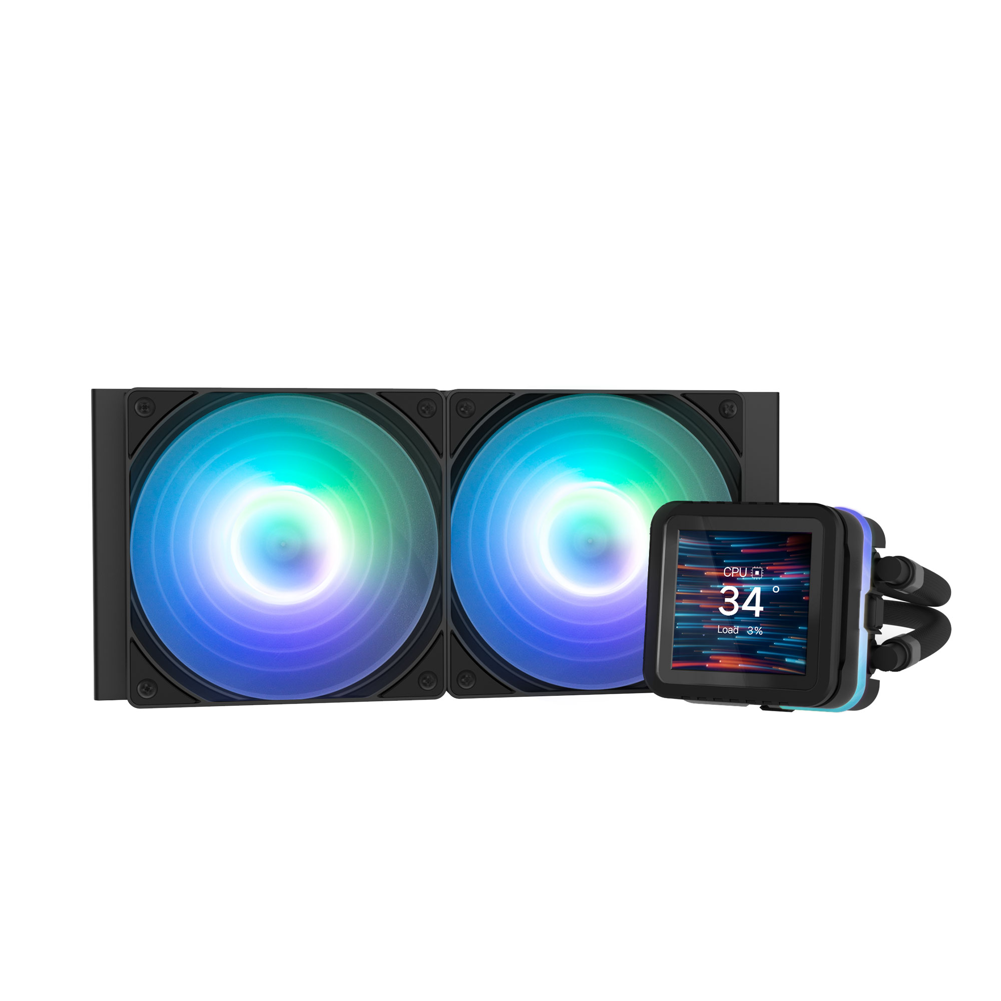

Жидкостное охлаждение Zalman ALPHA2 DS A24 Black для Socket 115x/1200/1700/1851/AM5/AM4, 2x120 мм, ARGB, черный (ALPHA2 DS A24 Black), ALPHA2 DS A24 Black