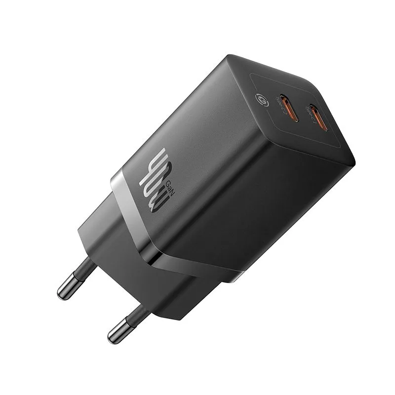 

Сетевое зарядное устройство BASEUS Gan5 Pro 40 Вт, EU, 2xUSB type-C, Quick Charge, PD, черный (P10110804117-Z1), Gan5 Pro