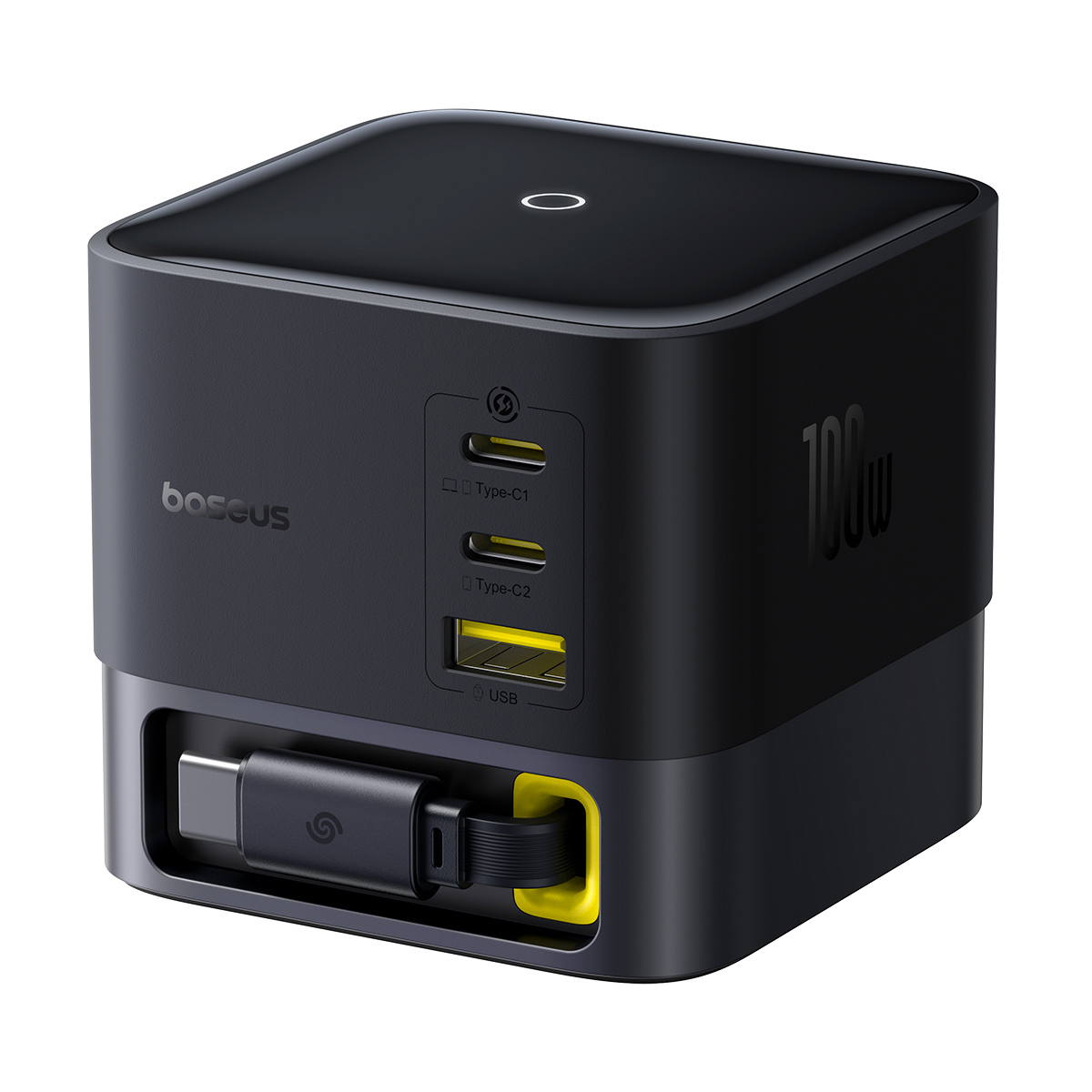 

Сетевое зарядное устройство BASEUS Super GaN 100 Вт, USB, EU, 2xUSB type-C, Quick Charge, PD, черный (P10164001123-00), кабель USB Type C, Super GaN
