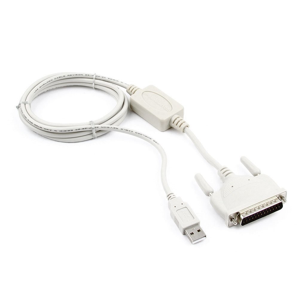 Кабель-переходник (адаптер) USB(Am)-COM(25m), 1.8 м, белый, Gembird