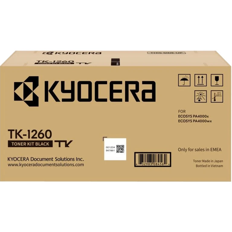 

Картридж лазерный Kyocera TK-1260/1T0C150NL0, черный, 10000 страниц, оригинальный для Kyocera, TK-1260