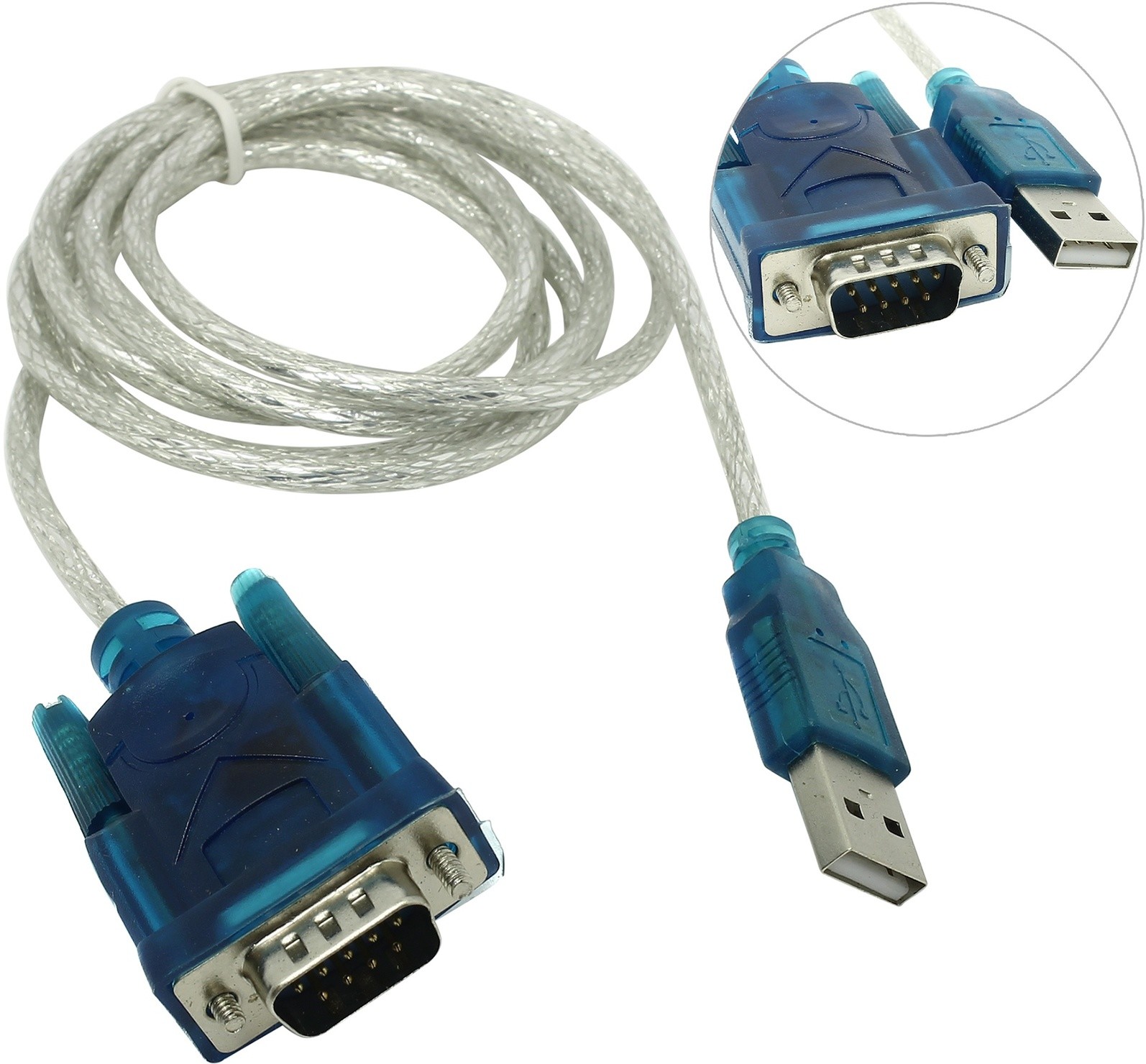 

Кабель-переходник (адаптер) USB(Am)-COM(9m), 1 м, прозрачный, VCOM (VUS7050)