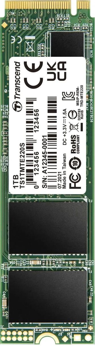 

Твердотельный накопитель (SSD) Transcend 1Tb MTE220S, 2280, M.2, NVMe (TS1TMTE220S)