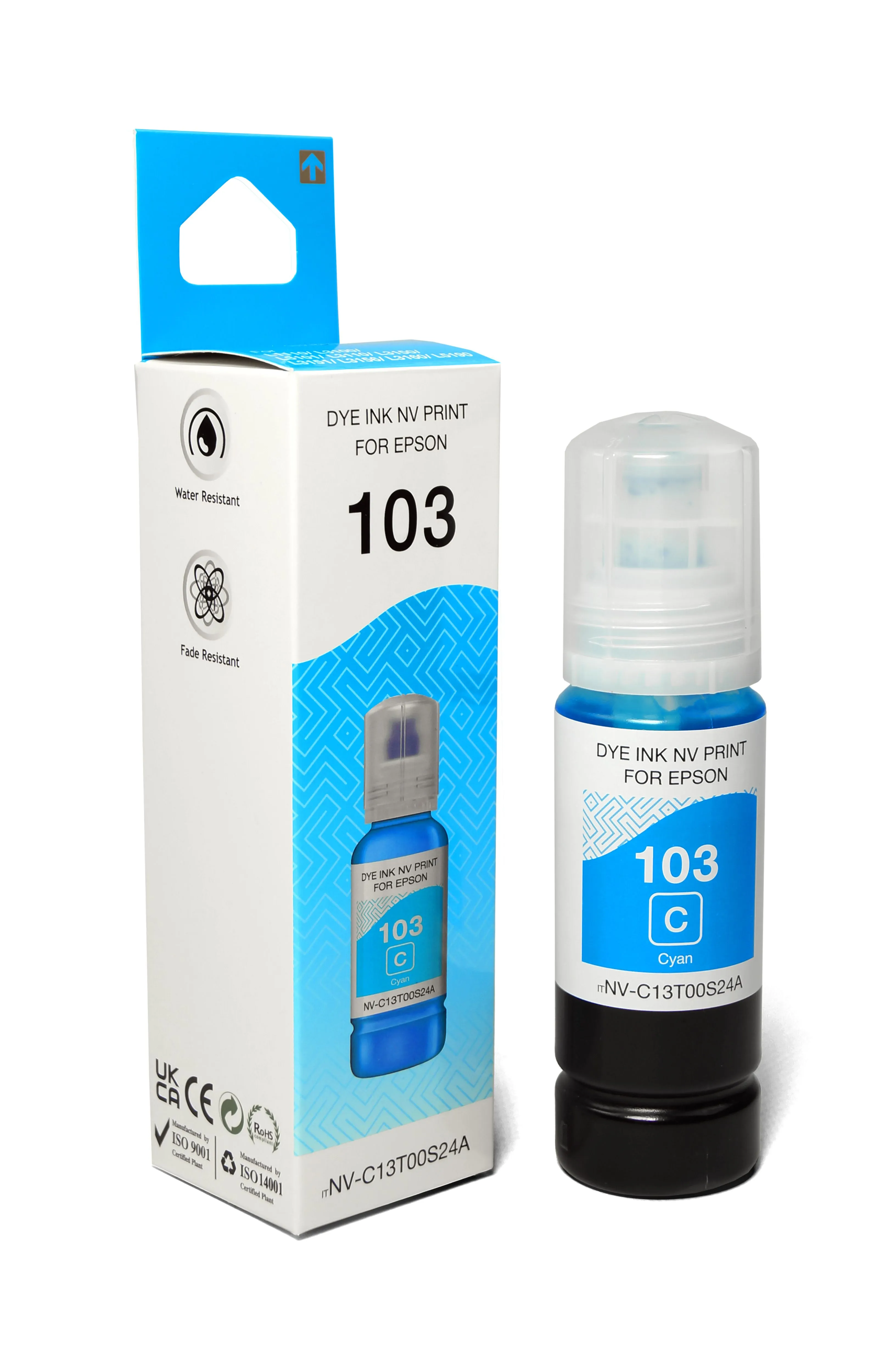 

Чернила NV-Print 103C, 70 мл, голубой, совместимые для Epson L1110/L3100/L3101/L3110/L3150/L3151/L3156/L3160/L5190 (NV-C13T00S24A), 103C