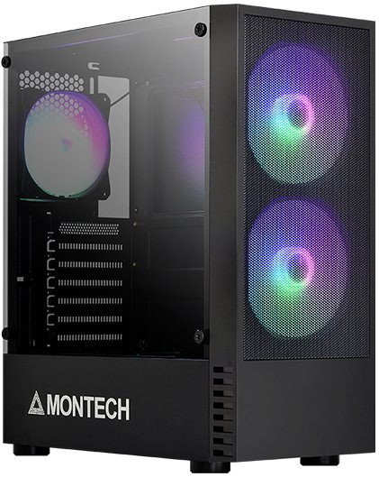 Корпус MONTECH X2 MESH, Midi-Tower, без БП, черный