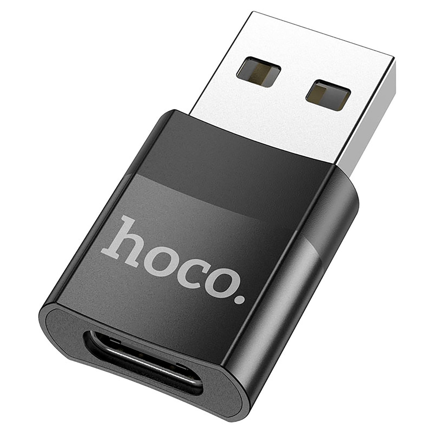 

Переходник (адаптер) USB-USB Type-C, черный, HOCO UA17, UA17