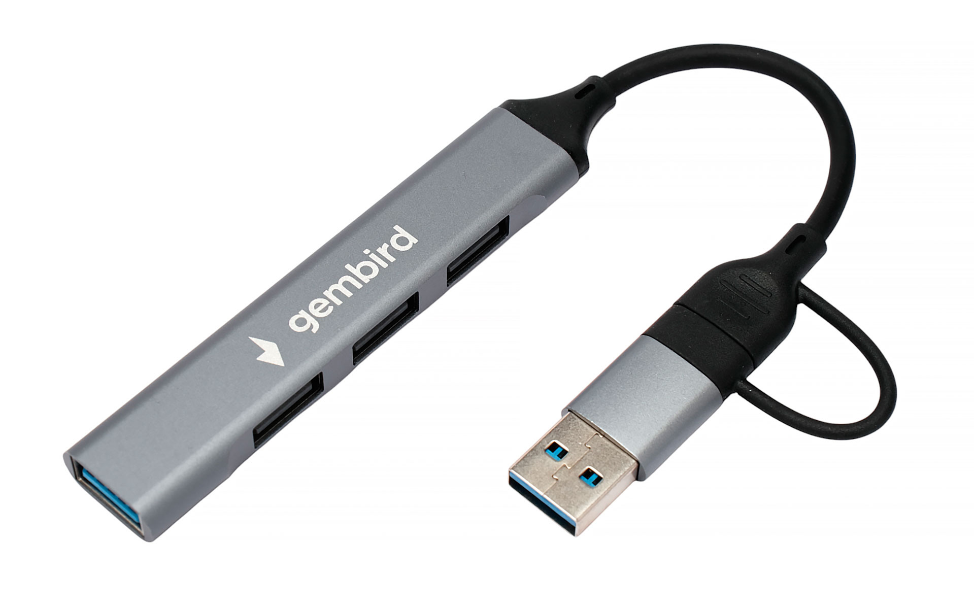 Концентратор Gembird UHB-C204, 3xUSB 2.0, 1xUSB 3.0