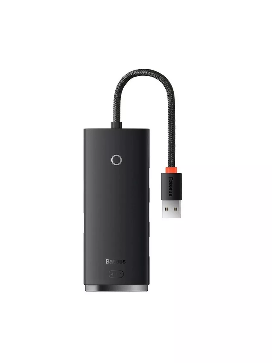 

Концентратор Baseus Lite Series HUB, 4xUSB 3.0, 1 (для питания)xUSB-C, черный (WKQX030001), Lite Series HUB