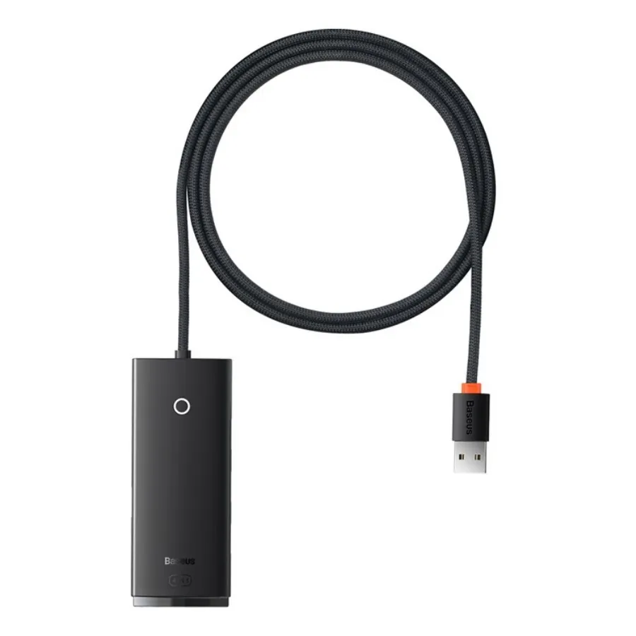 

Концентратор Baseus Lite Series 4-Port USB-A HUB Adapter, 4xUSB 3.0, 1 (для питания)xUSB-C, черный (WKQX030201), Lite Series 4-Port USB-A HUB Adapter