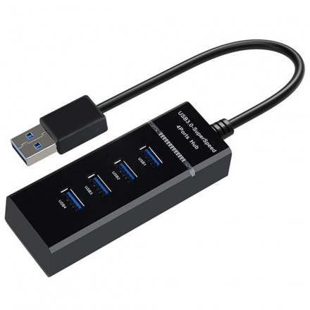 

Концентратор KS-is KS-532, 3xUSB 2.0, 1xUSB 3.0, черный (KS-532), KS-532
