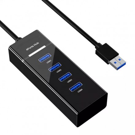 

Концентратор KS-is KS-728, 3xUSB 2.0, 1xUSB 3.0, черный (KS-728), KS-728