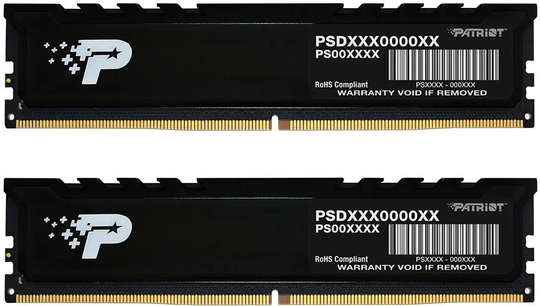 Комплект памяти DDR5 DIMM 32Gb (2x16Gb), 4800MHz, CL40, 1.1V, Patriot Memory, Signature Premium (PSP532G4800KH1) Retail б/у, после ремонта, следы монтажа