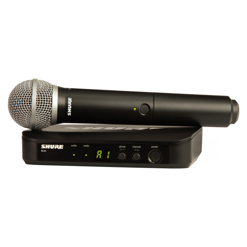 

Радиосистема SHURE BLX24E/PG58-M17, беспроводной, аттенюатор 10 дБ, QuickScan, один микрофон, черный, BLX24E/PG58-M17