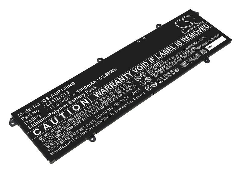 

Аккумуляторная батарея CameronSino CS-AUP140NB для Asus, 11.4V, 5.4 А·ч, 62.7Wh, черный (CS-AUP140NB), CS-AUP140NB