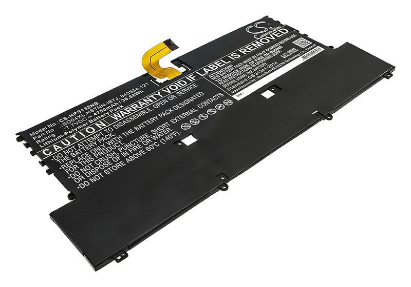 

Аккумуляторная батарея CameronSino CS-HPS132NB для HP, 7.7V, 4.75 А·ч, 36.6Wh, черный (CS-HPS132NB), CS-HPS132NB