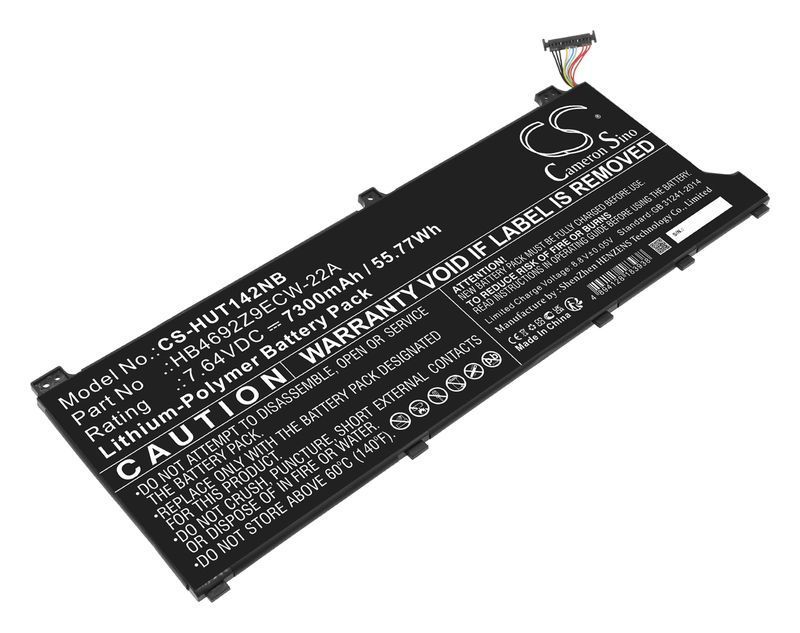 

Аккумуляторная батарея CameronSino CS-HUT142NB для Huawei, 7.64V, 7.3 А·ч, 55.8Wh, черный (CS-HUT142NB), CS-HUT142NB