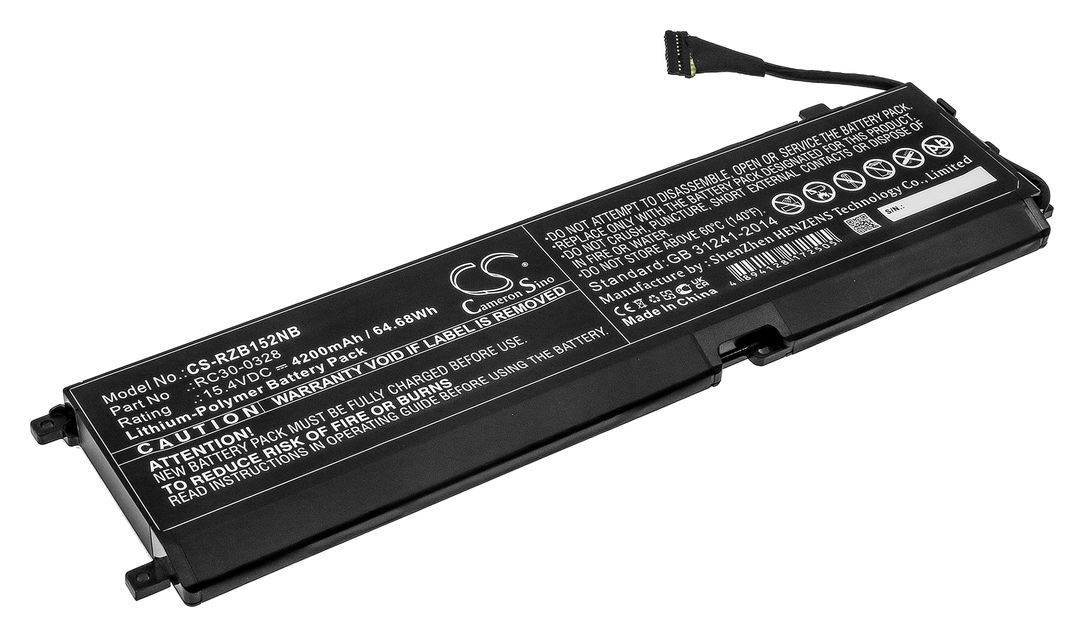 

Аккумуляторная батарея CameronSino CS-RZB152NB для Razer, 15.4V, 4.2 А·ч, 64.7Wh, черный (CS-RZB152NB), CS-RZB152NB
