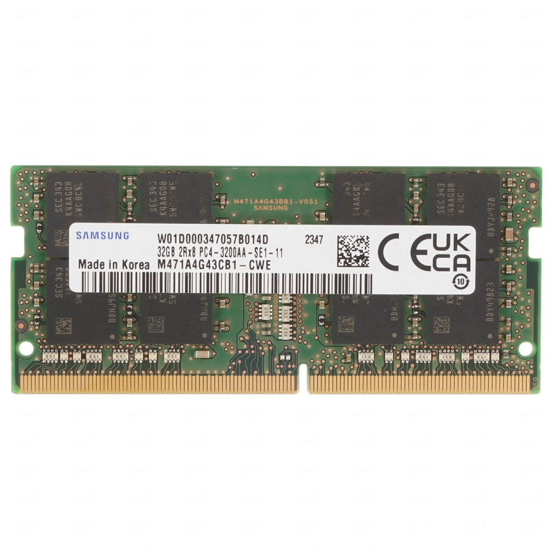 

Память DDR4 SODIMM 32Gb, 3200MHz, CL22, 1.2V, Samsung (M471A4G43CB1-CWE) Retail, M471A4G43CB1-CWE
