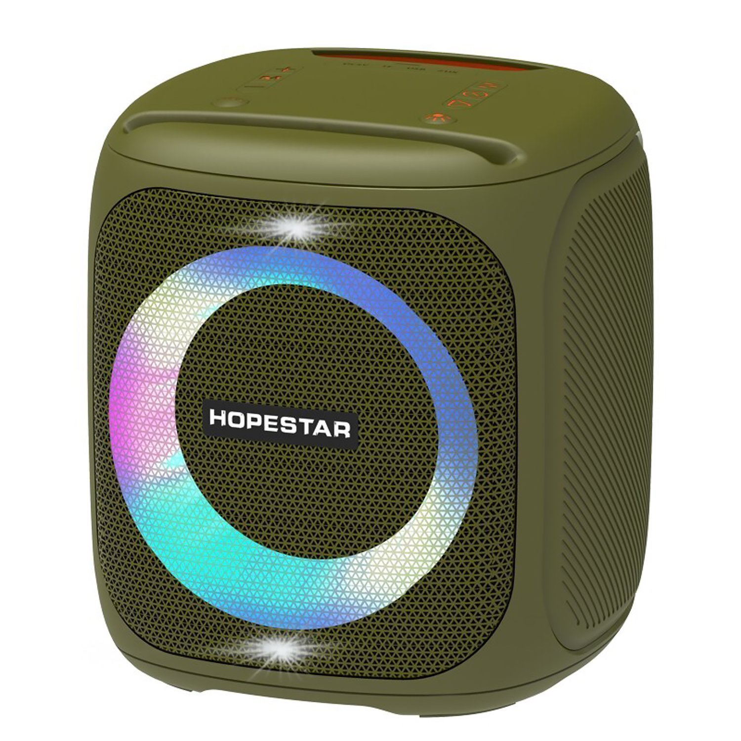 

Портативная акустика Hopestar Party 100, 50 Вт, AUX, USB, microSD, Bluetooth, подсветка, зеленый, Party 100
