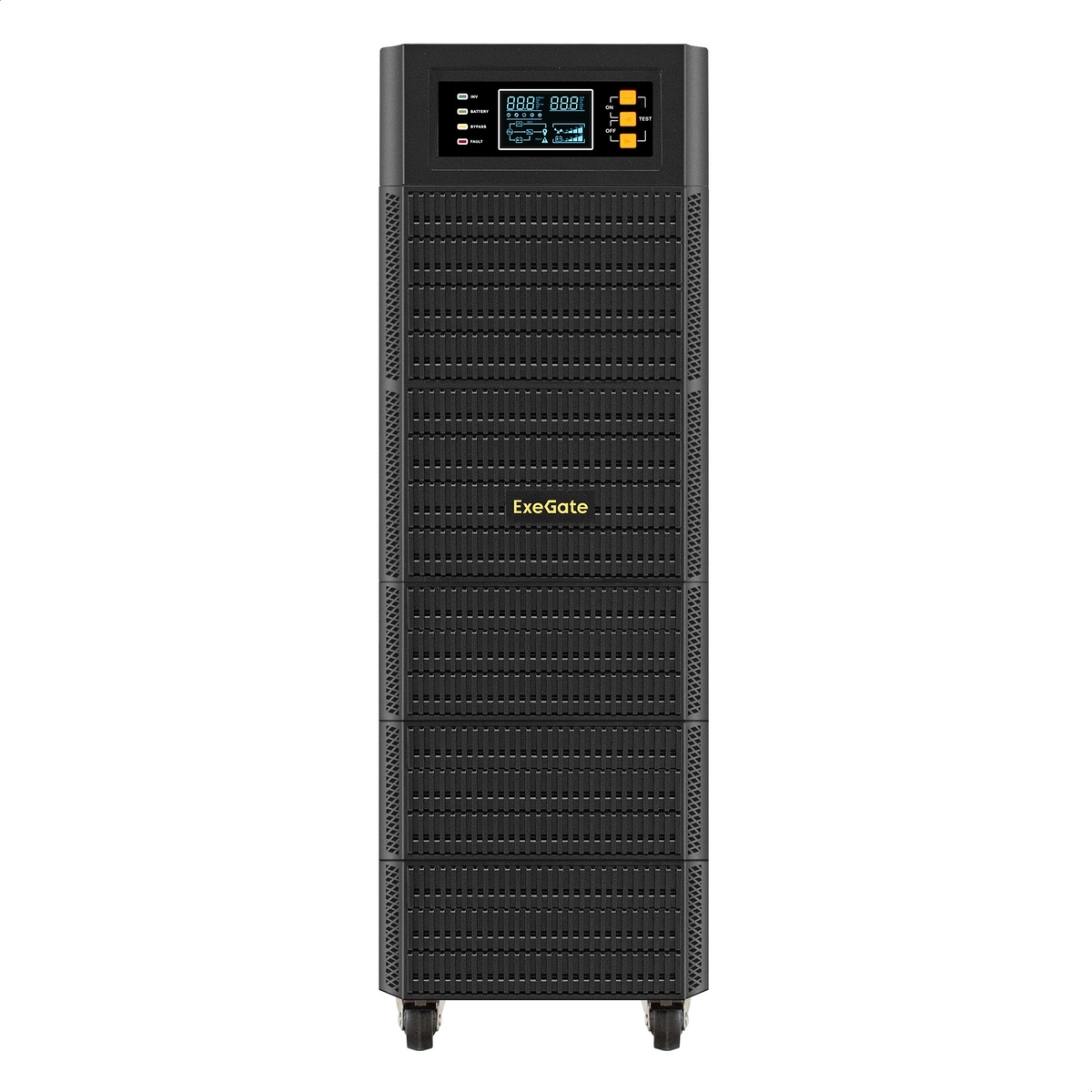 

ИБП ExeGate PowerExpert TL-575-6kVA.192V.LCD.AVR.T.USB.RS232.SNMP, 6000 В·А, 6 кВт, клеммный блок, USB, черный (EX296951RUS), TL-575-6kVA.192V.LCD.AVR.T.USB.RS232.SNMP