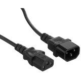 Кабель-удлинитель Exegate EX297749RUS, IEC 320 C13-IEC 320 C14, 1 м, черный
