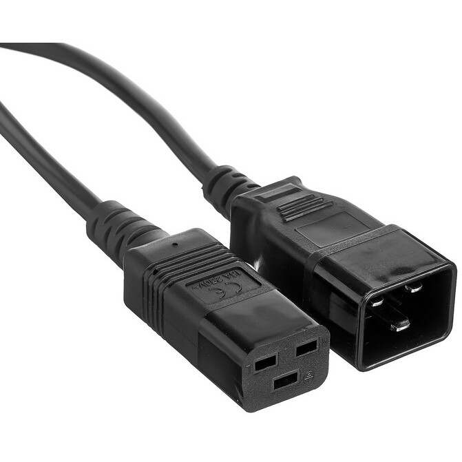 

Кабель-удлинитель IEC 320 C19-IEC 320 C20, 1.8 м, черный Exegate Special, CCA, 1.5мм (EX297807RUS)