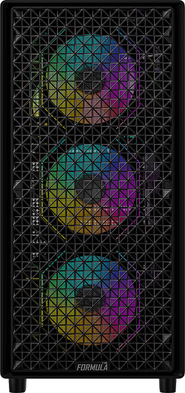 

Корпус Formula V Mana Dynamic, ATX, Midi-Tower, 2xUSB 3.0, USB Type-C, RGB подсветка, черный, без БП (MANA DYNAMIC Black), Mana Dynamic