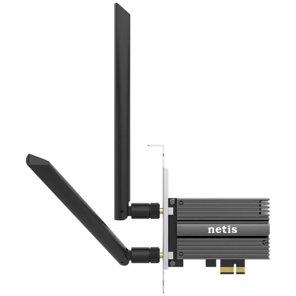 

Адаптер Wi-Fi Netis F0, 802.11a/n/ac, 2.4 / 5 ГГц, до 1.78 Гбит/с, PCI-E, внешних антенн: 2x6 дБи (F0), F0