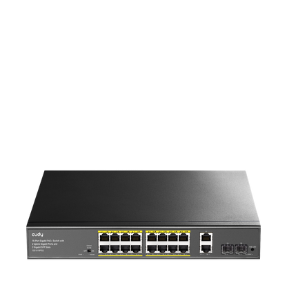 

Коммутатор Cudy GS1018PS2, кол-во портов: 16x1 Гбит/с SFP 2x1 Гбит/с, кол-во SFP/uplink: RJ-45 2x1 Гбит/с, установка в стойку, PoE: 16x30 Вт (макс. 200 Вт), GS1018PS2