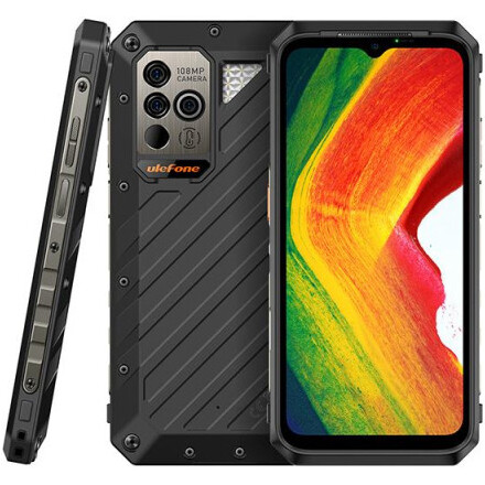 

Смартфон Ulefone Power Armor 18, 6.58" 2408x1080 IPS, MediaTek Dimensity 7050, 12Gb RAM, 512Gb, 3G/4G/5G, NFC, Wi-Fi, BT, 3xCam, 2-Sim, 9.6 А·ч, USB Type-C, Android 13, черный, ударопрочный корпус (ULFPAR18U-12512BLK), Power Armor 18