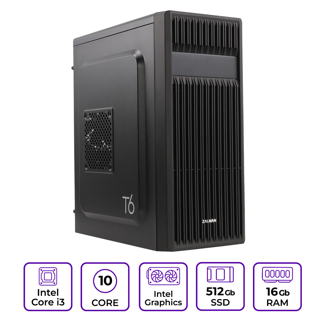 

Системный блок Mastero Middle ZM05, Intel Core i5 13400 2.5 ГГц, 16Gb RAM, 512Gb SSD UHD Graphics 730, DOS, черный (ZM05-I13400-16S512), ZM05