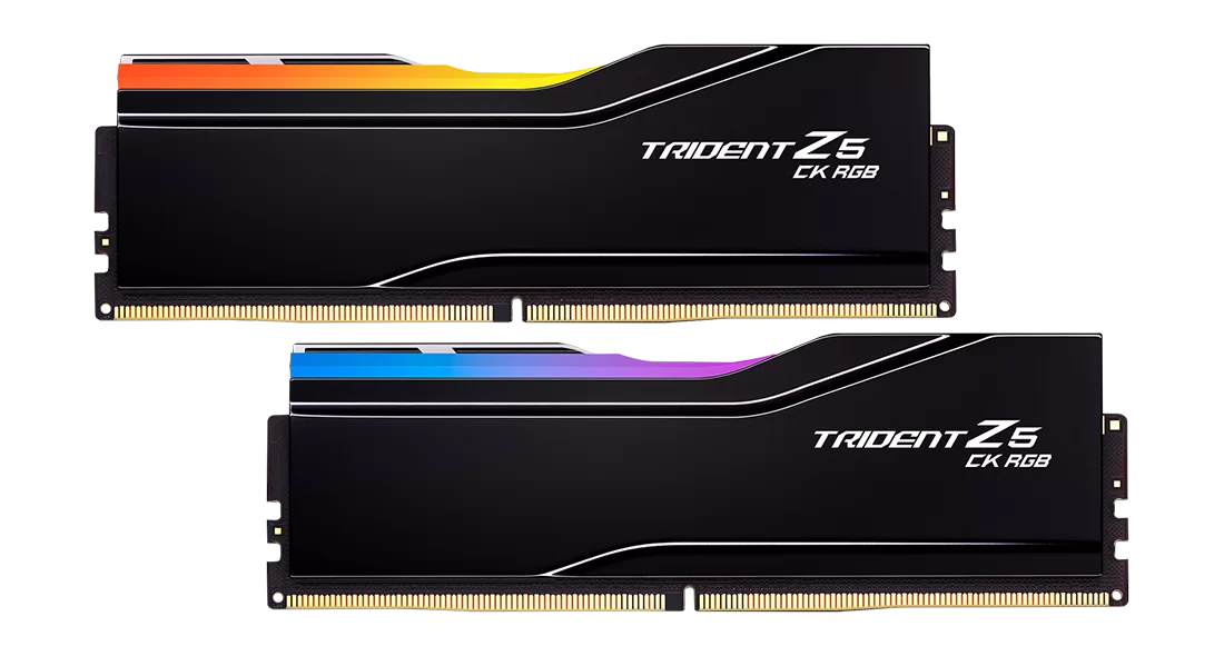 

Комплект памяти DDR5 CUDIMM 48Gb (2x24Gb), 9000MHz, CL42, 1.45V, G.Skill Trident Z5 CK RGB (F5-9000C4256H24GX2-TZ5CRK) Retail, F5-9000C4256H24GX2-TZ5CRK