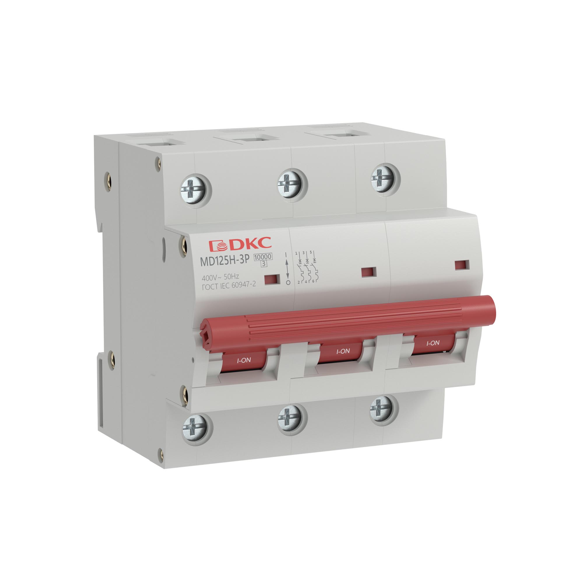 

Выключатель автоматический DKC YON max трехполюсный (3P/3П) 100А C 10кА (MD125H-3PC100)