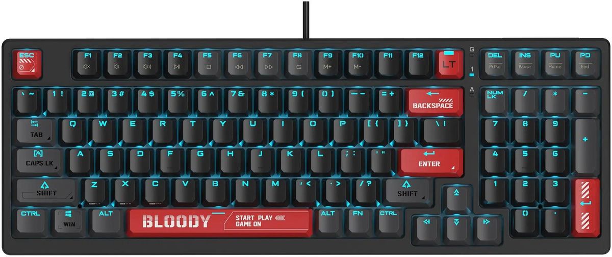 Клавиатура A4Tech Bloody AT98, USB, черный/красный (AT98)