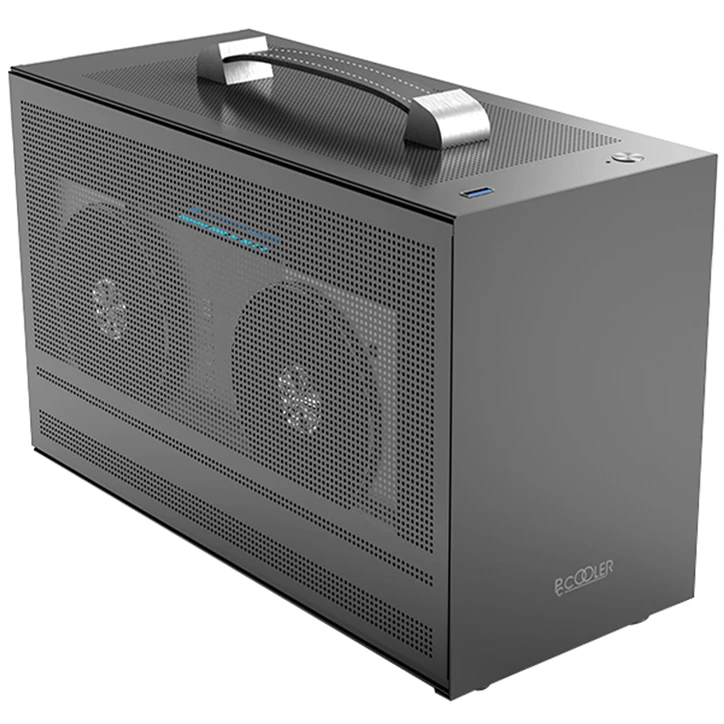 Корпус PCCOOLER I100 PRO MESH GY, Micro-Tower, без БП, серый