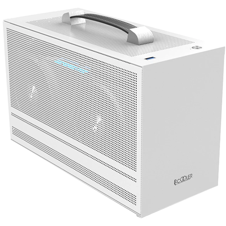 Корпус PCCOOLER I100 PRO MESH WH, Micro-Tower, без БП, белый
