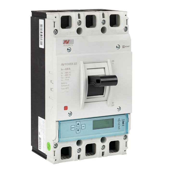 

Выключатель автоматический EKF AV POWER-3/3 трехполюсный (3P/3П) 630А 100кА (mccb-33-630H-6.0-av), AV POWER-3/3