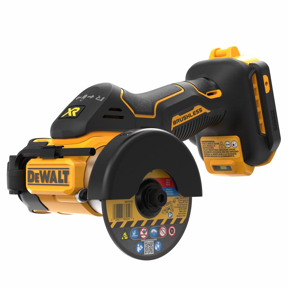 Отрезная пила DeWALT DCS438N, диаметр диска 7.6 см