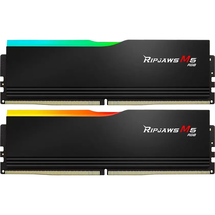 Комплект памяти DDR5 DIMM 32Gb (2x16Gb), 6000MHz, CL36, 1.25V, G.Skill RIPJAWS M5 RGB (F5-6000J3648D16GX2-RM5RK) Retail