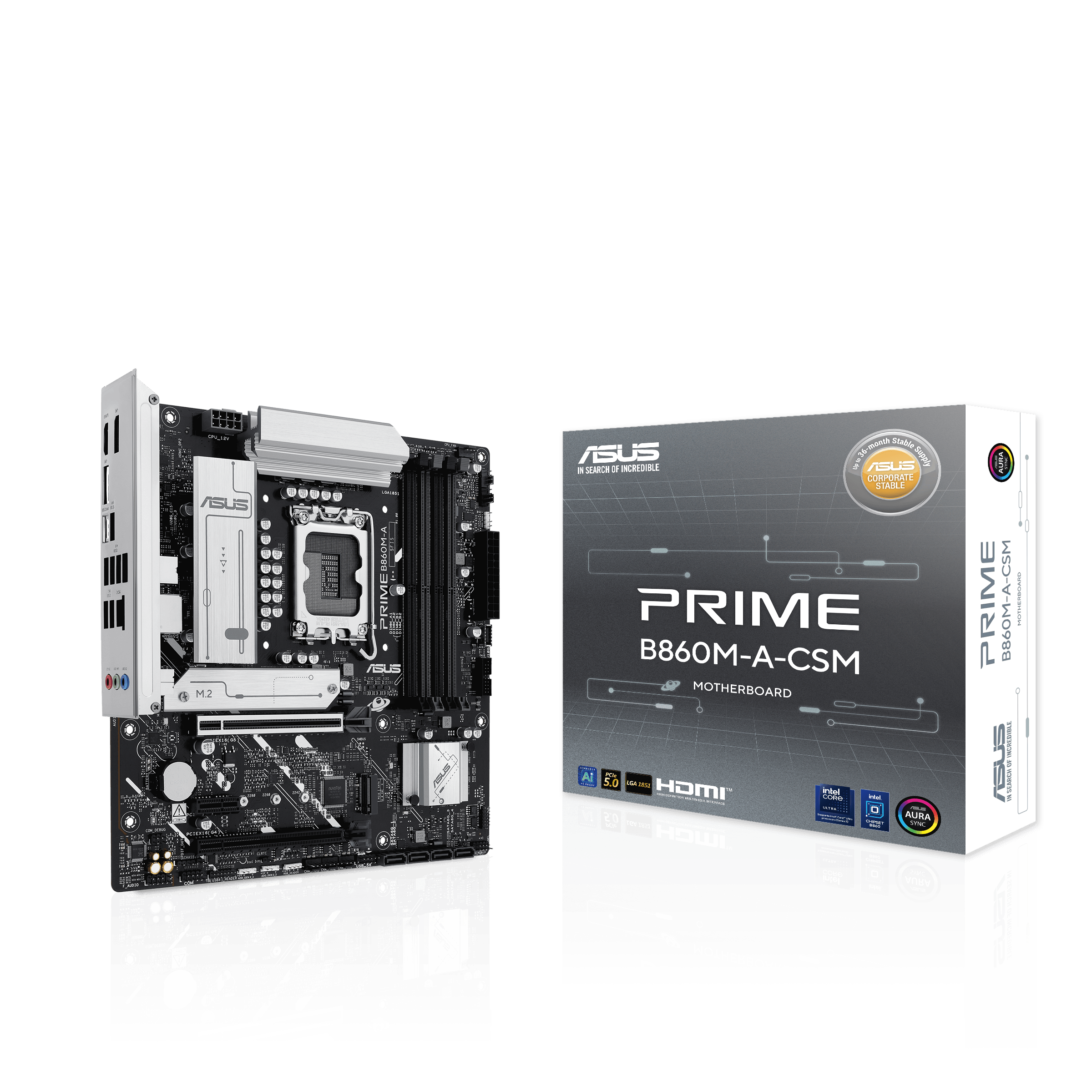 Материнская плата ASUS PRIME B860M-A-CSM, LGA1851, Intel B860, mATX