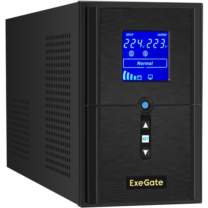 

Инвертор ExeGate SineTower SN-1500.LCD.AVR.2SH.1C13.USB, 1500 В·А, 1.2 кВт, EURO+IEC, розеток - 3, USB, черный (EX295982RUS), SN-1500.LCD.AVR.2SH.1C13.USB